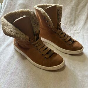 UGG: Starlyn Chestnut High-Top Sneaker
